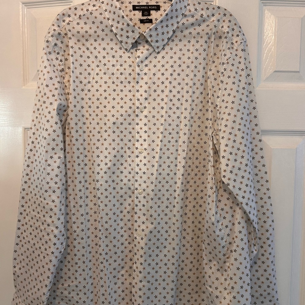 Michael Kors White Star Pattern Shirt